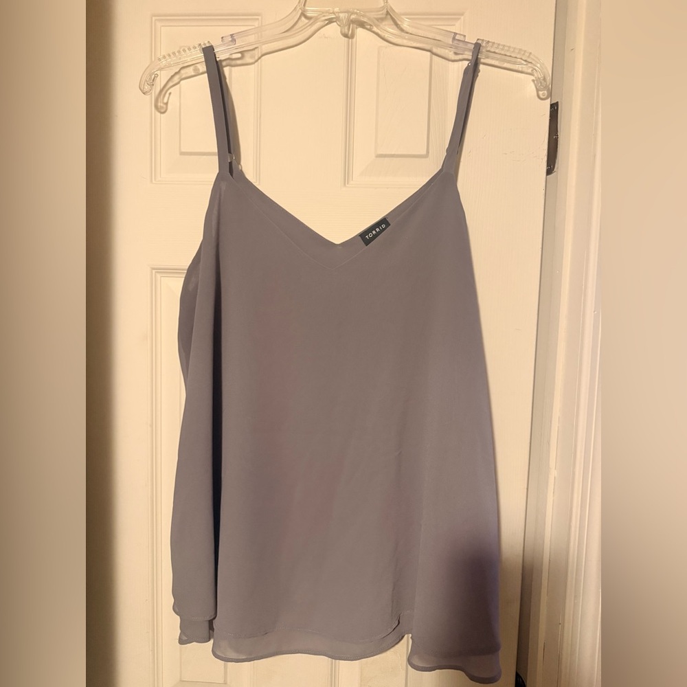 Women’s Plus Torrid Sophie Swing Tank Cami Sz 0 Gray Neutral